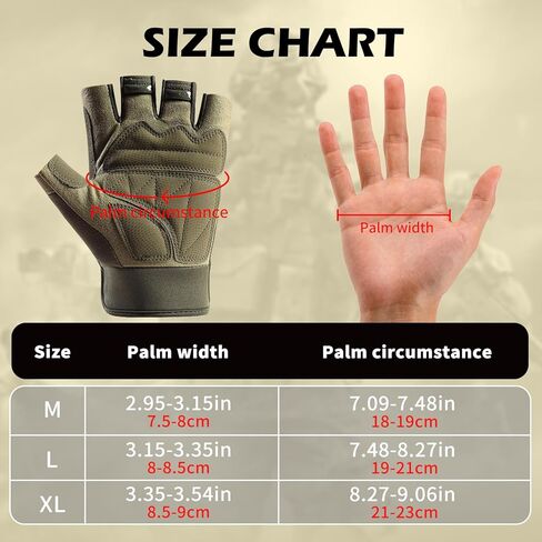 Cycling Gloves for Men - Half Finger Biking Gloves with EVA Padding, Anti-Slip, Shockproof & Breathable for Outdoor Sports in Kuwait
