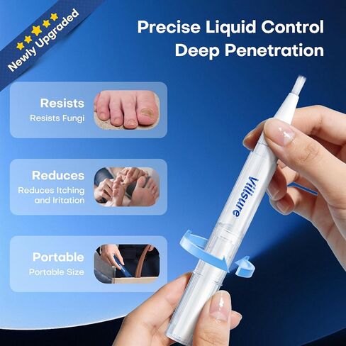 قلم فطريات أظافر القدم من فيلشور - علاج فطريات أظافر القدم بقوة إضافية، يحتوي على 25% من حمض الأنديسينويك وزيوت شجرة الشاي، بالإضافة إلى مكونات طبيعية أخرى، خفيف وغير مهيج - قلم فطريات الأظافر 5 قطع in Kuwait