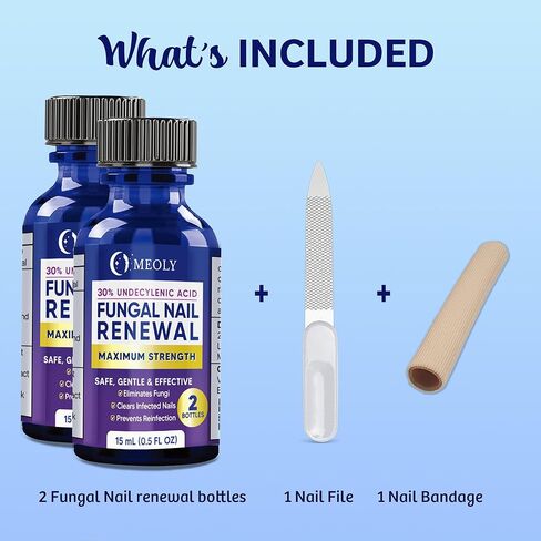 تجديد الأظافر الفطرية: 30% حمض الأنديسيلينيك، علاج قوي لفطريات أظافر القدم بالزيوت الطبيعية - ضمادة أظافر، مبرد أظافر وفرشاة للأظافر الغارزة في الجلد وتغير اللون، 30 مل in Kuwait