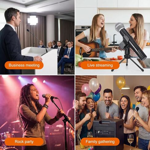 2 Pcs Universal Microphone Clip Adjustable Microphone Holder for Mic Stand Wireless Mic Holder with 5/8" Male to 3/8" Female Screw Adapter for Handheld Microphones in Kuwait