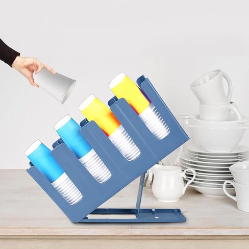 Sturdy Materials Folding Cup Dispenser with Four Compartment Designs Home Accessory for Various Cup Sizes in Saudi Arabia