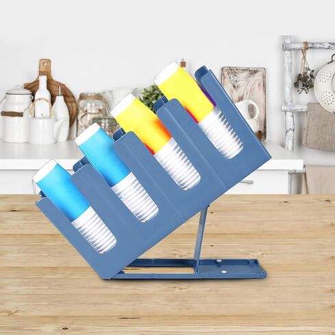 Sturdy Materials Folding Cup Dispenser with Four Compartment Designs Home Accessory for Various Cup Sizes in Saudi Arabia