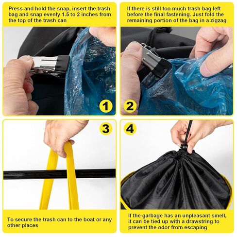 سلة مهملات القوارب المحمولة، حقيبة قمامة القوارب القابلة لإعادة الاستخدام، حاوية قمامة القوارب المقاومة للرائحة والتسرب، ملحقات القوارب، حقيبة قمامة لصيد الأسماك، وقضيب الرمل، وقوارب الكاياك، والمركبات الترفيهية والتخييم in Kuwait