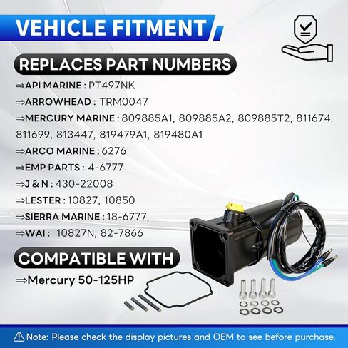 محرك إمالة محسّن 430-22008 متوافق مع Mercury 50-125hp استبدل OEM 809885A1 809885A2 819479A1 819480A1 in Saudi Arabia