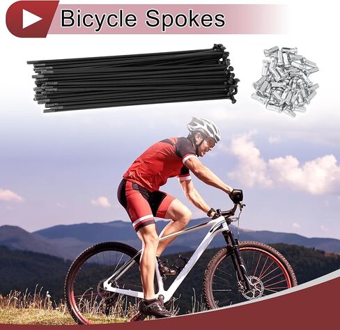 36 Set 12G Bicycle Spokes 167mm Bike Wheel Spokes 45 Steel Black in Kuwait
