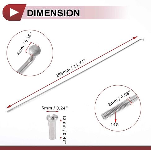 12 مجموعة 14 جرام دراجة المتحدث 299 مللي متر عجلة الدراجة المتحدث 304 الفولاذ المقاوم للصدأ الفضة لهجة in Kuwait