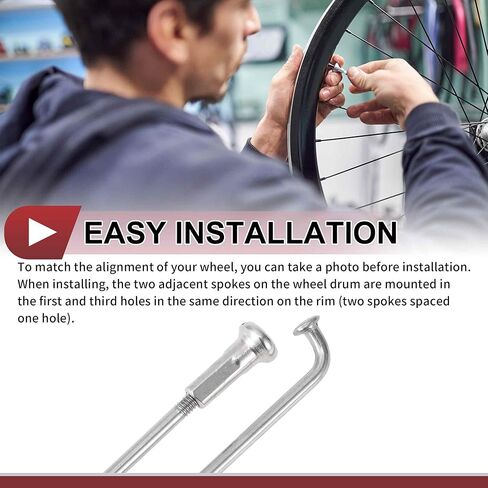 12 مجموعة 14 جرام دراجة المتحدث 299 مللي متر عجلة الدراجة المتحدث 304 الفولاذ المقاوم للصدأ الفضة لهجة in Kuwait