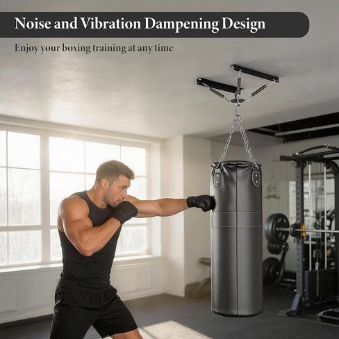 AIWFL Heavy Bag Hanger with Noise and Vibration Dampening Design, Heavy Duty Punching Bag Hanger Ceiling Mount or Open Floor Joist Mount for Heavy Punching Bags up to 140 LBS in Kuwait