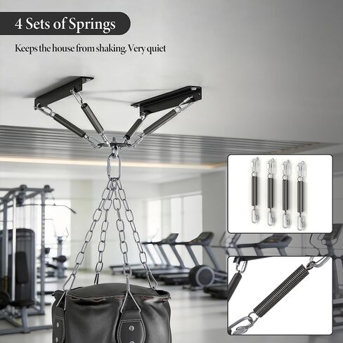 AIWFL Heavy Bag Hanger with Noise and Vibration Dampening Design, Heavy Duty Punching Bag Hanger Ceiling Mount or Open Floor Joist Mount for Heavy Punching Bags up to 140 LBS in Kuwait