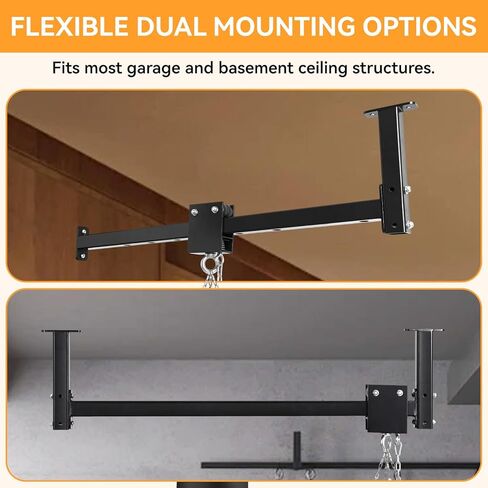 Heavy Bag Hanger Wall Ceiling Mount with Roller System, 300 LB Capacity Adjustable Punching Bag Hanger, Sliding Bracket for Boxing, Kickboxing, MMA Training in Kuwait