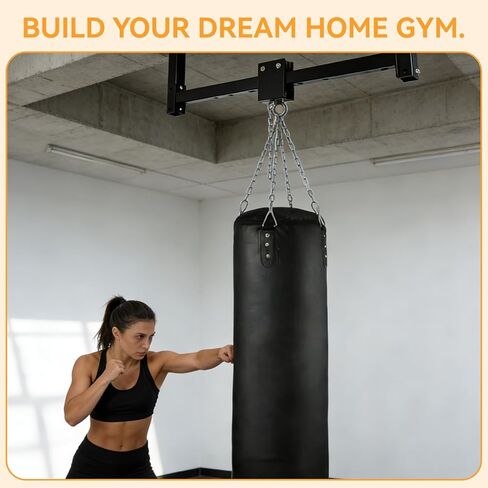 Heavy Bag Hanger Wall Ceiling Mount with Roller System, 300 LB Capacity Adjustable Punching Bag Hanger, Sliding Bracket for Boxing, Kickboxing, MMA Training in Kuwait
