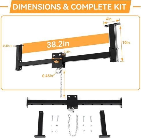 Heavy Bag Hanger Wall Ceiling Mount with Roller System, 300 LB Capacity Adjustable Punching Bag Hanger, Sliding Bracket for Boxing, Kickboxing, MMA Training in Kuwait