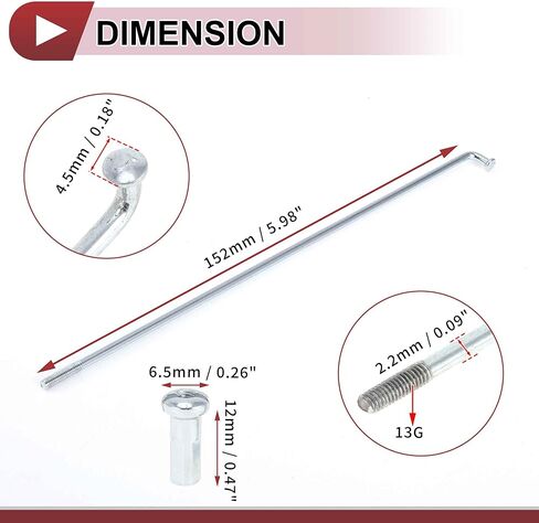 36 مجموعة 13G دراجة المتحدث 152mm المتحدث عجلة الدراجة المجلفن الصلب الكربوني فضي اللون in Kuwait