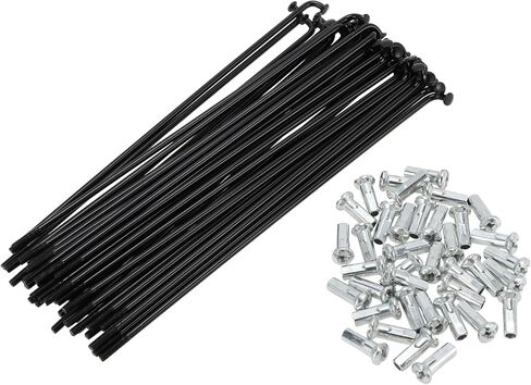 38 Set 13G Bicycle Spokes Bike Wheel Spoke Carbon Steel Black in Saudi Arabia