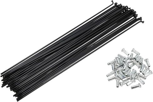 38 Set 13G Bicycle Spokes Bike Wheel Spoke Carbon Steel Black in Saudi Arabia