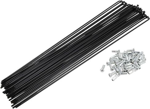 38 Set 13G Bicycle Spokes Bike Wheel Spoke Carbon Steel Black in Saudi Arabia