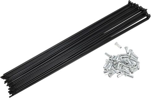 38 Set 13G Bicycle Spokes Bike Wheel Spoke Carbon Steel Black in Saudi Arabia