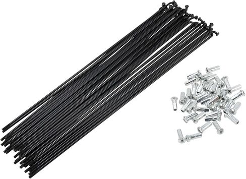 38 Set 13G Bicycle Spokes Bike Wheel Spoke Carbon Steel Black in Saudi Arabia