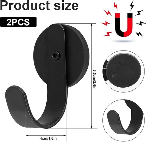 2 حزمة شماعات إكليل مغناطيسي، مغناطيس عالي التحمل مع خطاف للثلاجة، خطافات مغناطيسية لتزيين عيد الميلاد للباب الأمامي المعدني، شماعة خطاف للرحلات البحرية لتعليق كابينة الشواية in Kuwait