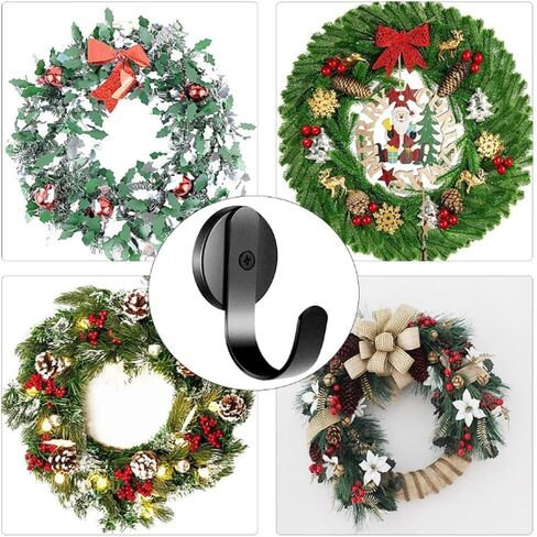 2 حزمة شماعات إكليل مغناطيسي، مغناطيس عالي التحمل مع خطاف للثلاجة، خطافات مغناطيسية لتزيين عيد الميلاد للباب الأمامي المعدني، شماعة خطاف للرحلات البحرية لتعليق كابينة الشواية in Kuwait