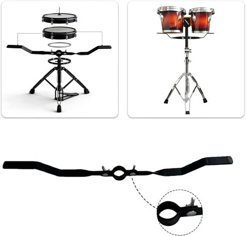 Zincs Alloy Drum Stand Holder Adapter with Double Point Fixation for Stable & Easy Installation Holder in Saudi Arabia