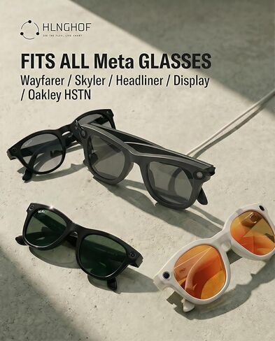 5 in 1 Anti-Slip Kit for Ray-Ban Meta Gen 2 Wayfarer/Skyler/Headliner & Oakley HSTN, Nose Pads, Temple Grips, Silicone Rings, Adjustable Strap, Upgraded Anti-Dust Silicon, 20 PCS in Kuwait