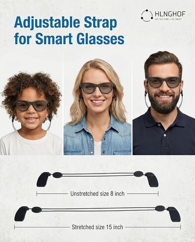 5 in 1 Anti-Slip Kit for Ray-Ban Meta Gen 2 Wayfarer/Skyler/Headliner & Oakley HSTN, Nose Pads, Temple Grips, Silicone Rings, Adjustable Strap, Upgraded Anti-Dust Silicon, 20 PCS in Kuwait