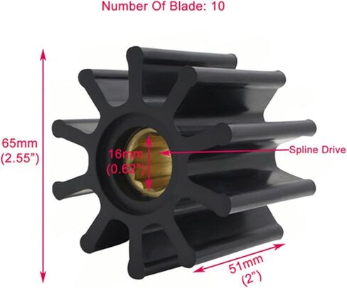1 قطعة 17937-0001 عدة دفاعة مضخة مياه مرنة For17937-0001 17937-0001-P 7441 CEF 500114 in Kuwait