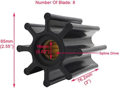 1pc 3588476 Sea Water Pump Flexible Impeller for 21730348 381757 3593573 3583602 3588476 in Kuwait