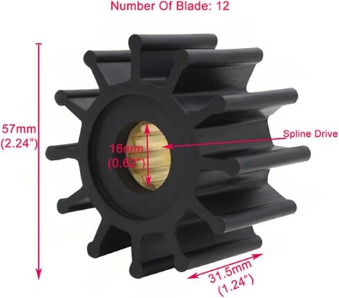 1 قطعة 3862281 مجموعة دفاعة مضخة تبريد مياه البحر لـ 4.3L 5.0L 5.7L 3862567 860203 875811 3858256 876243 in Kuwait