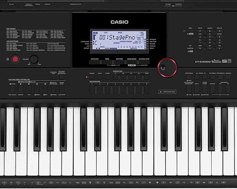 Casio CT-X3000 61-Key Keyboard Bundle with Adjustable Stand, Bench, Sustain Pedal, Online Lessons, Instructional DVD, and Austin Bazaar Polishing Cloth in Saudi Arabia