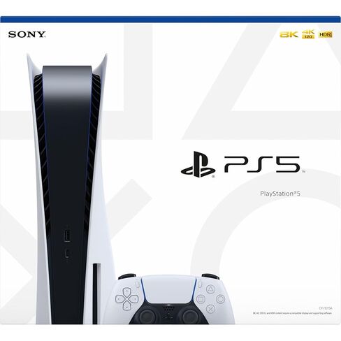 PlayStation 5 Disc Edition 825GB Gaming Console + 1 Wireless Controller for PS5, 8-Core x86-64-AMD Ryzen Zen 2 CPU, 16GB GDDR6, Up to 120FPS, Michooyel HDMI_Cable (Renewed) in Saudi Arabia