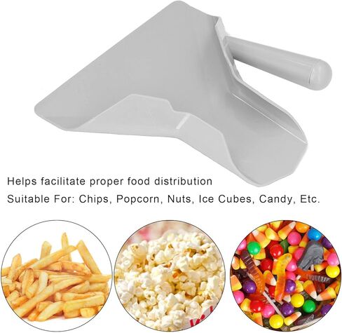 2 Pcs Kitchen Kitchen Tools, Handle PC Scoop Quick Bagging Versatile, Suitable For Chips, Popcorn, Nuts, Ice Cubes, Candy, Etc French Fries Shovel Non Slip for Kitchen in Kuwait