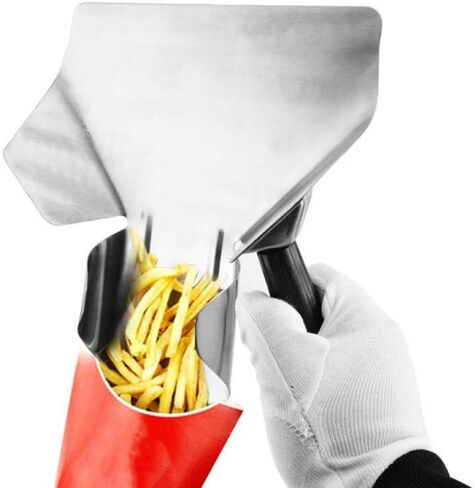 Fydun Popcorn Scoop, Shovel Stainless Steel French Fry Bagger Commercial Baggers Serving with Right Handle Desserts S for Snacks Ice Dry Goods (Assorted Color) in Saudi Arabia