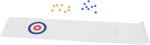 Tabletop Curling Game, Foldable Ice Rolling Set with Plastic and Stainless Steel Material for Indoor Outdoor Family Entertainment in Kuwait