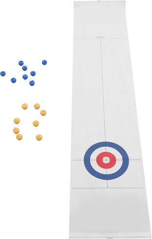 Tabletop Curling Game, Foldable Ice Rolling Set with Plastic and Stainless Steel Material for Indoor Outdoor Family Entertainment in Kuwait