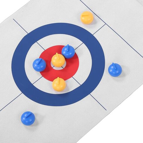 Tabletop Curling Game, Foldable Ice Rolling Set with Plastic and Stainless Steel Material for Indoor Outdoor Family Entertainment in Kuwait