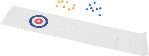 Tabletop Curling Game, Foldable Ice Rolling Set with Plastic and Stainless Steel Material for Indoor Outdoor Family Entertainment in Kuwait