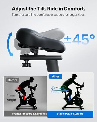 Merach Exercise Bike, Magnetic Stationary Bike with 15.6"HD Screen, Low Noise Indoor Cycling Bike with 300lbs Weight Capacity, Comfortable Bike Seat, Tablet Mount and Fitness Courses for Weight Loss in Kuwait