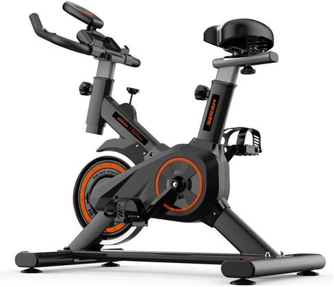 SEKAM Exercise Bike Stationary for Home Indoor,Cycling Bike with Silent Belt Drive for Home Cardio,Brake Pad Resistance with djustable & Comfort Seat/PAD Holder/LCD Monitor in Kuwait