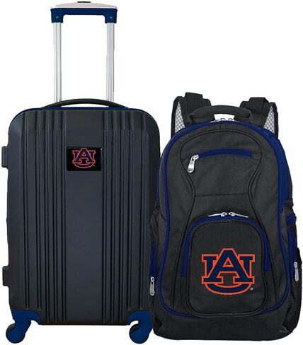 Denco Auburn University Tigers 2-Piece Luggage Set, Includes 21-inch Two-Tone Hardcase Spinner and 19" Laptop Backpack in Saudi Arabia