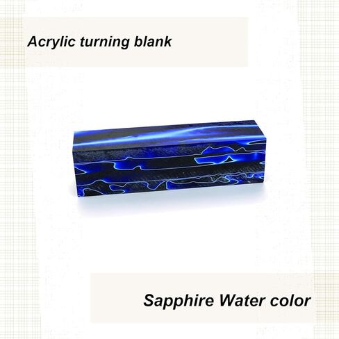 Woodriver Acrylic Turning Stock Sapphire Water 1-1/2" X 1-1/2" X 6" in Saudi Arabia