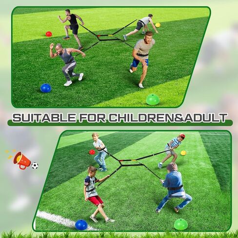 Soulchen 4 Way Tug of War Rope 9.8ft Tug a War Rope مع Carabiners قاعدة تعبئة المياه حقيبة تخزين كرة السيليكون للأطفال والكبار في الهواء الطلق في ساحة الحديقة وفريق لم شمل الأسرة وبناء ألعاب اليوم الميداني in Saudi Arabia