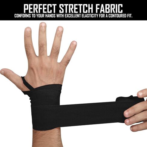 MCD Boxing Wraps for Men & Women 4.5m/180" Boxing Hand Wraps for Bᴏxing Gloves with Thumb Loop Muay Thai Hand Wrаps Semi-Elastic Wrist Wrаps Bᴏxing Wrap for MMA, Muay Thai & Martial Arts Training in Saudi Arabia