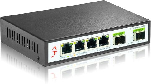 6-Port 2.5G Web Managed Ethernet Switch, VLAN/QoS/STP/IGMP/LACP Supported, Fanless Easy Smart 2.5Gb Network Switch, Aluminum Housing, Desktop/Wall-Mount in Kuwait