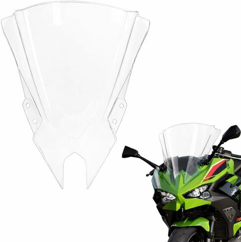 Windshield for Ninja 500 2024 2025, 18.4" Clear Motorcycle Windscreen Deflector Wind Shield Air Deflector for Kawasaki Ninja 500,Ninja 500 SE 2024 2025 Accessories in Saudi Arabia