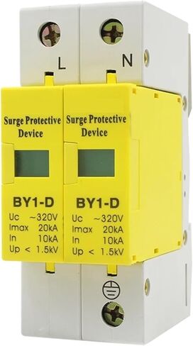 BY1-D AC SPD 10KA-20KA Building 1P + N Home ~320V UL Low Voltage Surge Protector Protection Arrester Equipment in Saudi Arabia