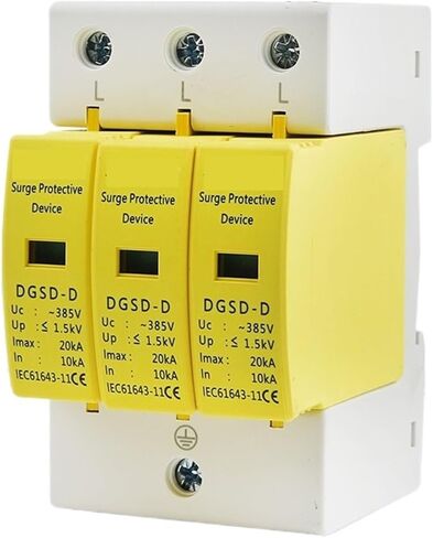 AC 3P House Surge Protector 10-20KA 20-40KA 30-60KA 385V 2P+N جهاز حماية الطاقة الشمسية الكهروضوئية ذو الجهد المنخفض (10-20KA) in Saudi Arabia