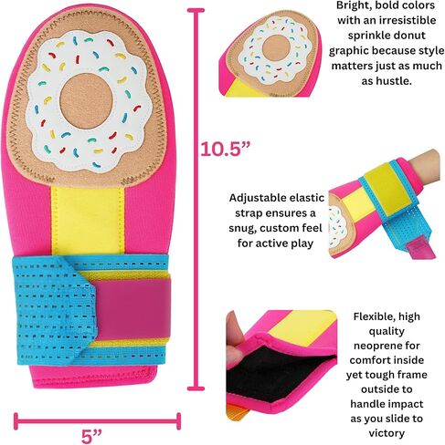 Youth Sliding Mitt with Donut Drip Special Limited Edition, Ages 6-16, Adjustable Elastic Strap in Saudi Arabia