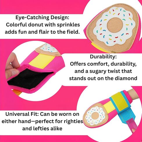 Youth Sliding Mitt with Donut Drip Special Limited Edition, Ages 6-16, Adjustable Elastic Strap in Saudi Arabia